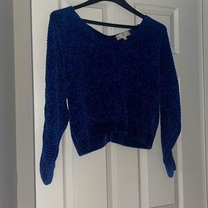 Royal blue soft knitted sweater
